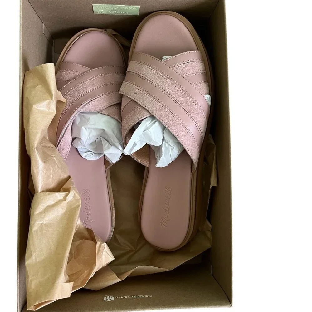 Madewell Leather Sandals NWT $110 Alina Platform Smooth 1 3/4" Heel Summer 10.5 - Picture 6 of 6